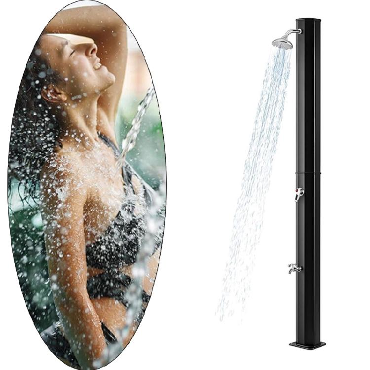 Multiuse Solar Shower Cover Providing Full Coverage for Outdoor Enclosures with Quick Setting and Removal Weather Proof