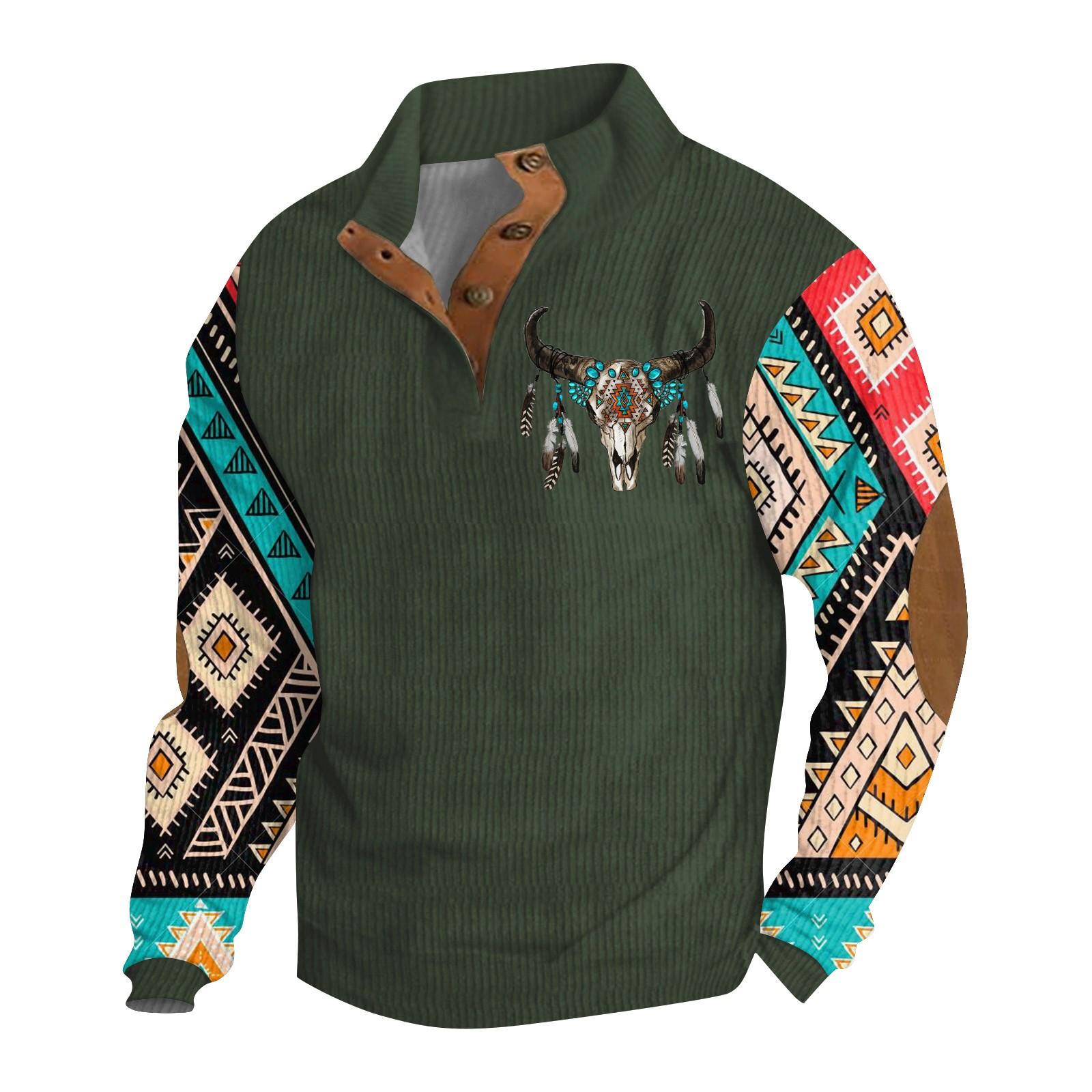 Мужская толстовка с воротником-стойкой на открытом воздухе повседневные свитера топы L армия зеленый 2519₽