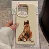 Zachte Paardenpatroon Lychee Textuur Telefoonhoesje Voor iPhone 17 Pro Max 11 12 13 14 15 16 17 Air 15 14 Plus X XS XR 16E Zachte Cover