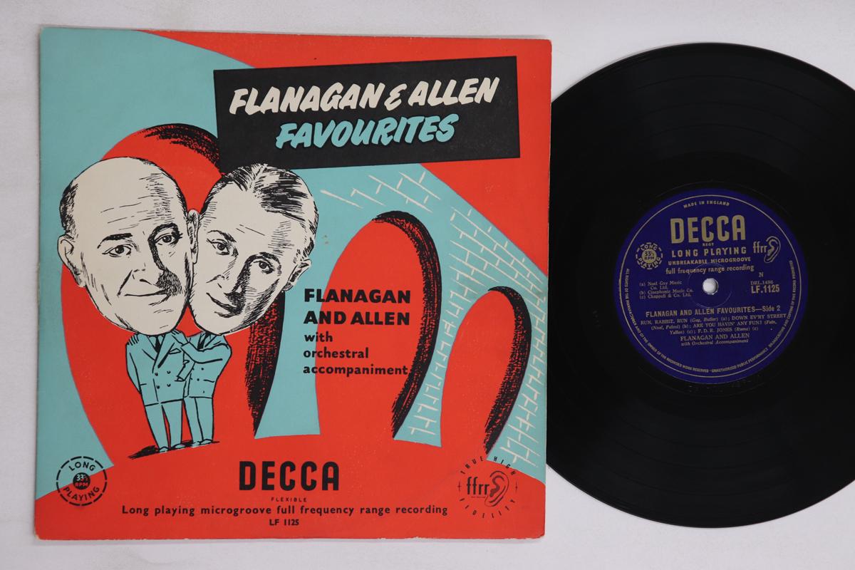 

10inch Record BUD FLANAGAN, CHESNEY ALLEN - Flanagan And Allen Favourites LF1125 DECCA 1954 UK Music Others Used