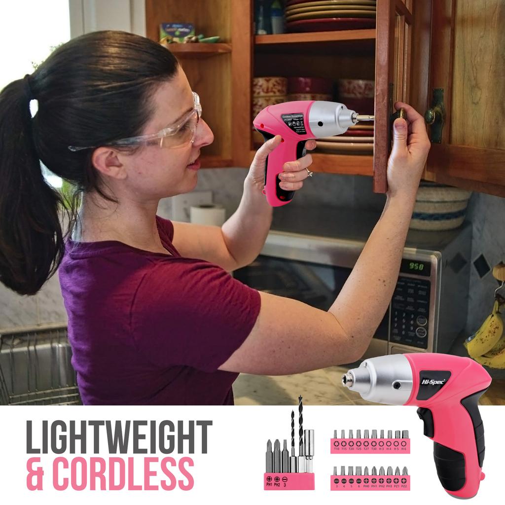 46Pcs 3.6V Lithium Electric Screwdriver Set With Hammer Multifunctional Household Tool Kit