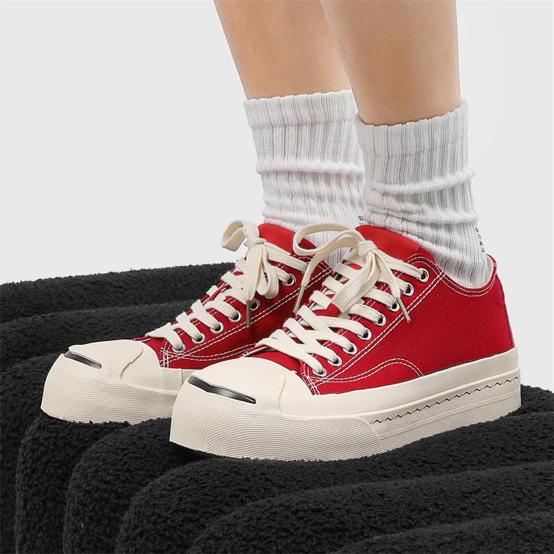 2026 New Couple Style Casual Sports Thick Bottom Comfortable Trendy Versatile High Quality Canvas Board Shoes Trendy 35