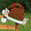 Christmas Santa Hats with White Plush Pom Knitted Christmas Party Hats Santa Hat for Adults Christmas Tree Ornament