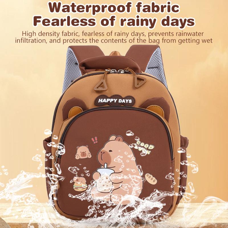 Cute Cartoon Capybara Backpack Kindergarten Children School Bag Casual Daypack Travel Large Capacity Schoolbag For Kid Gifts