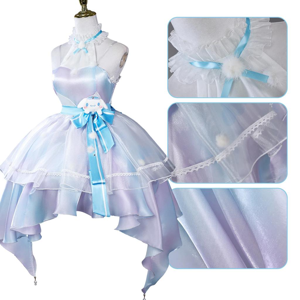 Ehre Yao Cosplay Charakter Mondhund Großohr Hundemädchen Prinzessinnenkleid Halloween Party Yao Perücke Outfit Für Frau König