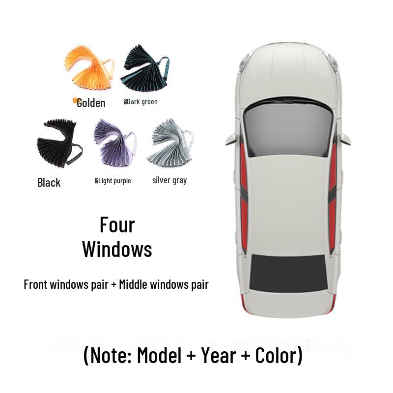 Zotye RS79 Damy X57 T600 Car Curtains: Aluminum Alloy Double Slide Track Privacy Sunshade