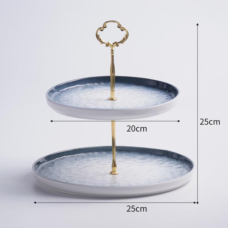 Nordic Ceramic Tiered Serving Platter