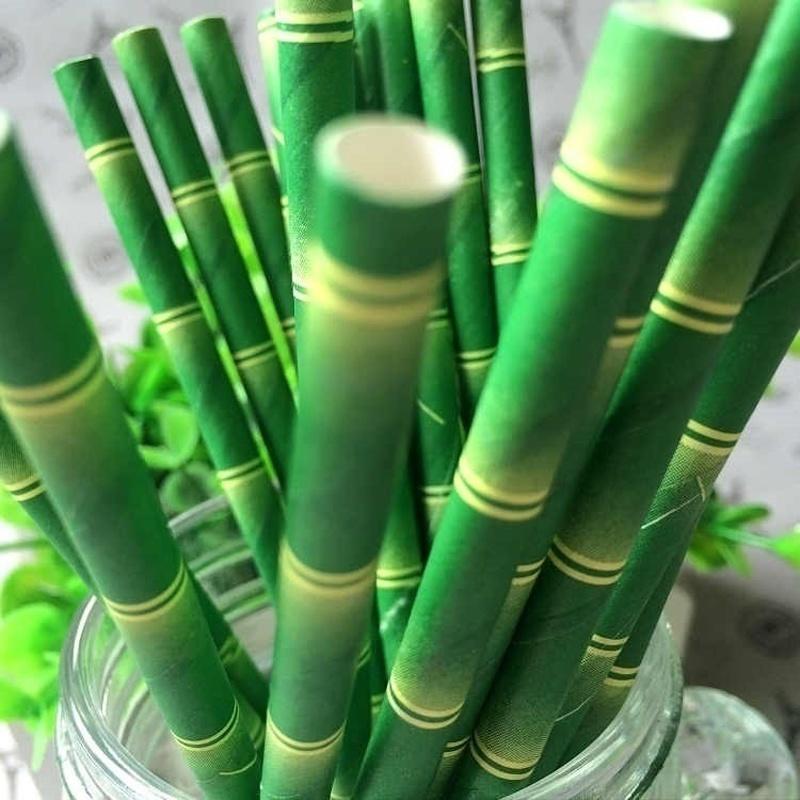 

25pcs Tiki Гавайские джунгли Бамбук Питьевая бумага Соломинки