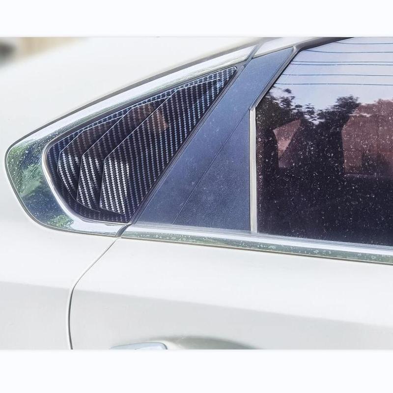 For Kia Cerato Forte K3  -  Car Styling Rear Window Side Vent Shutter Louver Panel Trim Cover Accessories Carbon Fiber