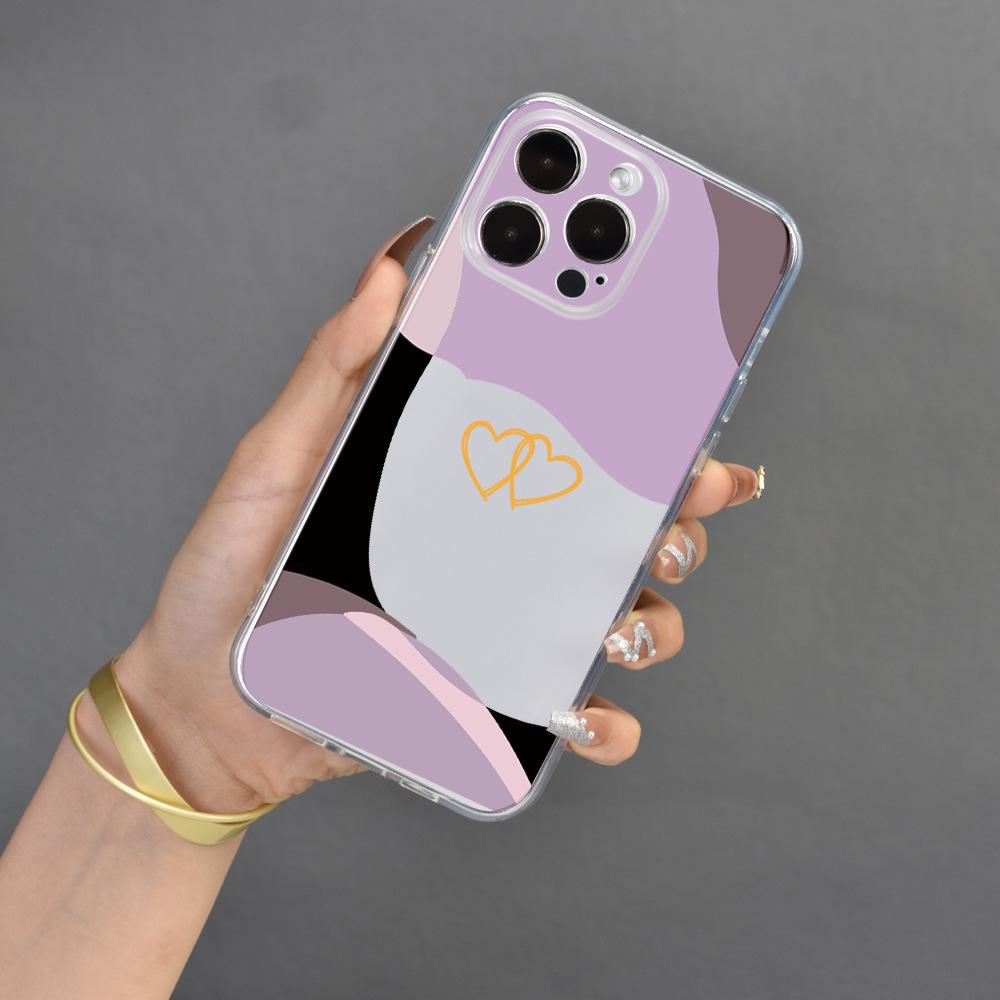 

Мягкий защитный чехол Splicing Love Lens для Apple iPhone 15 Apple 13 прозрачный