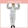 Fantasia de Astronauta Infantil Cosplay Macacão de Voo Espacial Unissex Roupa de Traje Espacial