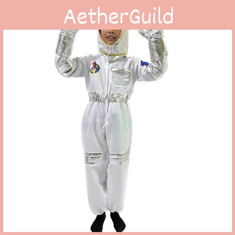 Fantasia de Astronauta Infantil Cosplay Macacão de Voo Espacial Unissex Roupa de Traje Espacial