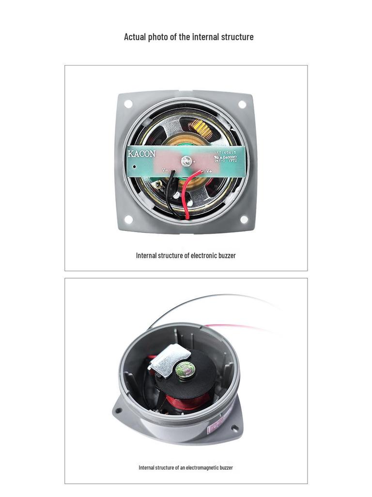 Kaicon Buzzer Alarm: 24V/220V Bird Repellent, Reversing High-Decibel Sound and Light Horn KMB Huan.