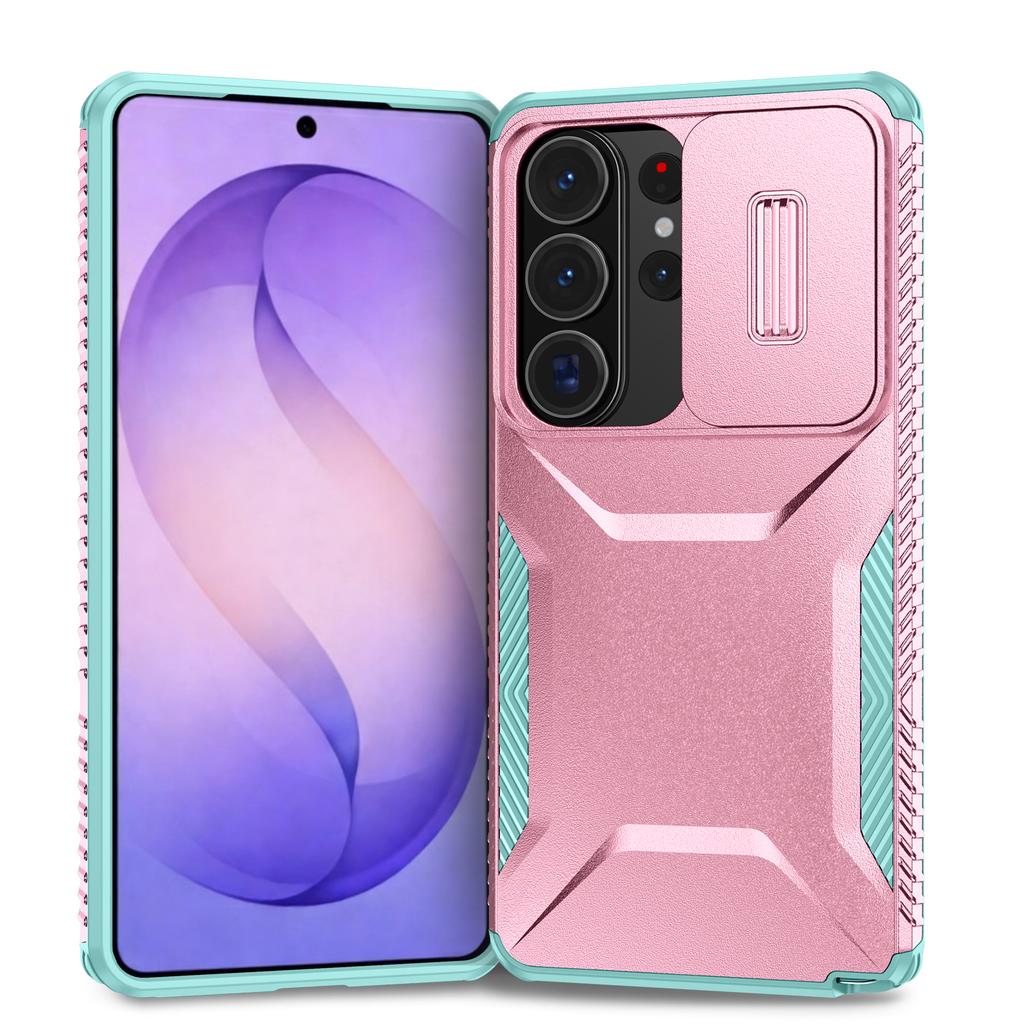 Hybrid Armor Shockproof Case For Samsung Galaxy S26 Ultra S25 FE Edge S24 Plus S23 Sliding Push Window TPU Frame Plastic Cover
