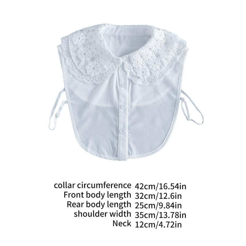 Flower Faux Collar Decorative Collars for Dress Suit Removable False Collar Universal Shawl Elegant Sweater Faux Collar