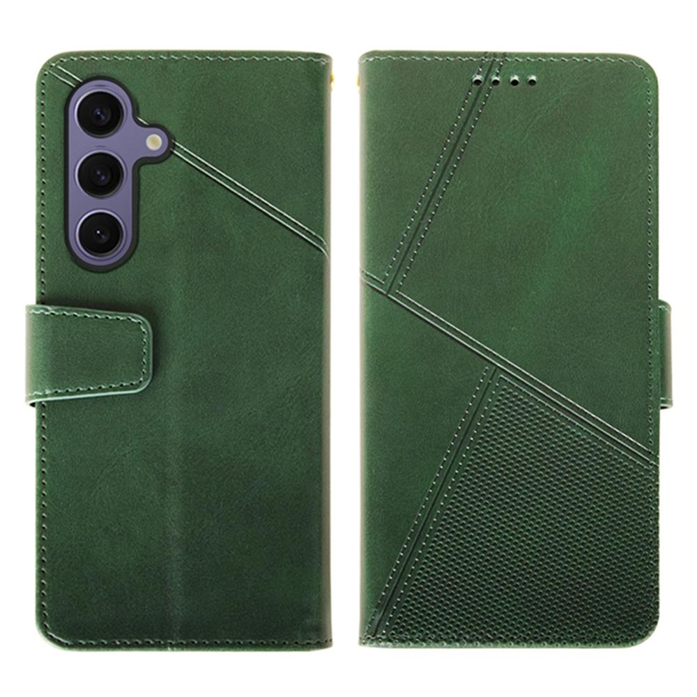 

IDEWEI For Samsung Galaxy S25 Case Leather Wallet Phone Cover Stand Calf Texture D