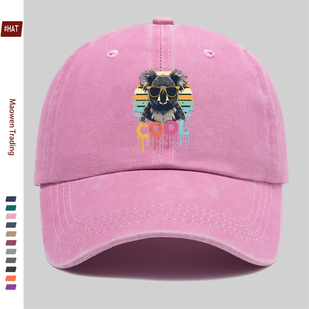 Pc Stück für Herren Damen Koala mit Brille Trucker-Kappe Verstellbare Snapback-Kappe Vintage-gewaschene Baseballkappe Geeignet für Da