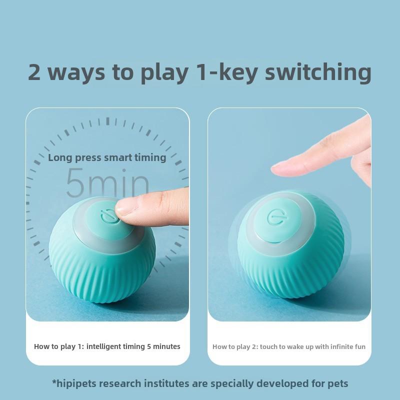 USB Rechargeable Attractive Force Electric Rolling Ball Electric Cat Toy To Amuse The Cat