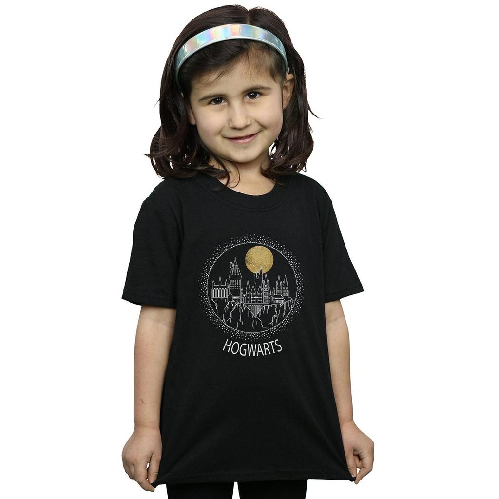 HARRY POTTER Girls Hogwarts Circle Cotton T-Shirt