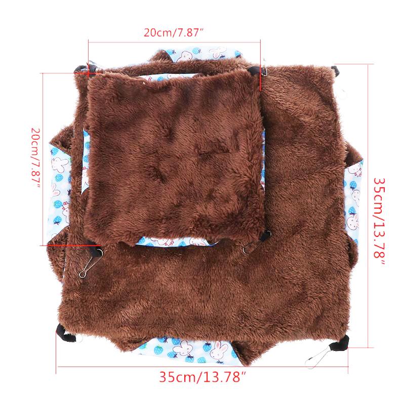 Warm Hamster Hammock Hanging Bed House Winter Double-layer Plush Cotton Nest