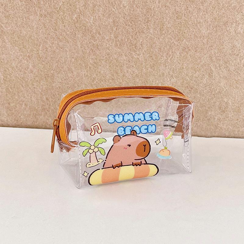 

Симпатична Капібара Сумка для зберігання монет Прозорі гаманці для монет Мультфільм Чудовий гаманець Прозорі сумки