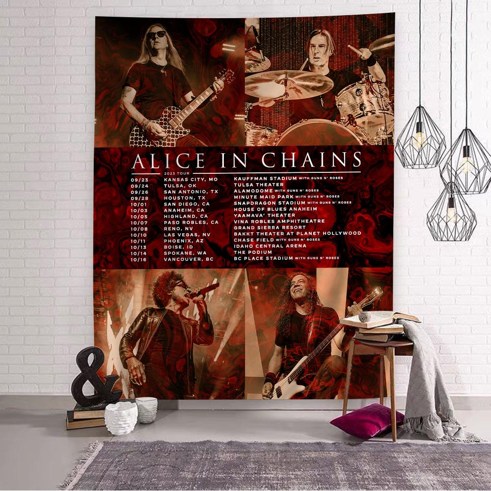 Alice In Chains Banda DIY Tapiz de Pared Colgante Tarot Hippie Alfombras de Pared Dormitorio INS Decoración del Hogar