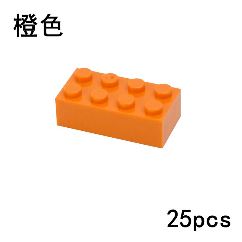 25pcs DIY 2x4 Dots Thick Figures Block Bricks Learning Educational Classic Assemblage Brick Playset Fits For Leduo 3001 Toys Playsetss For Children