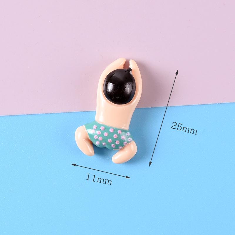 6pcs Resin Cartoon Swimming Figurine Refrigerator Accessories Home Decor