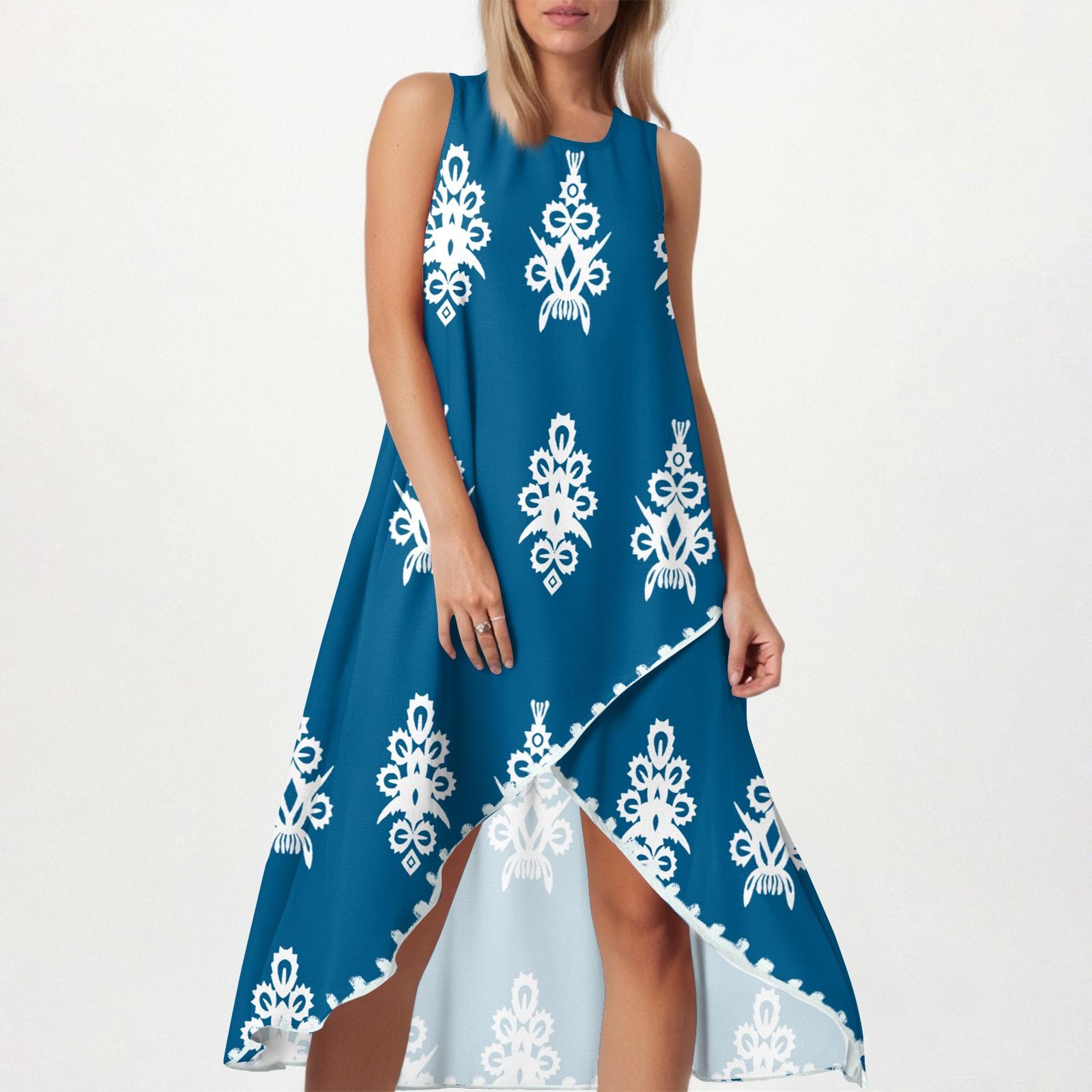 

Женское свободное повседневное модное платье с квадратным круглым вырезом, однотонное, пляжная юбка с разрезом сбоку, без рукавов, юбка из хлопка и льна XL