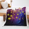 Meteor shower 2D digital printing thickened lamb wool crystal fleece blanket to map