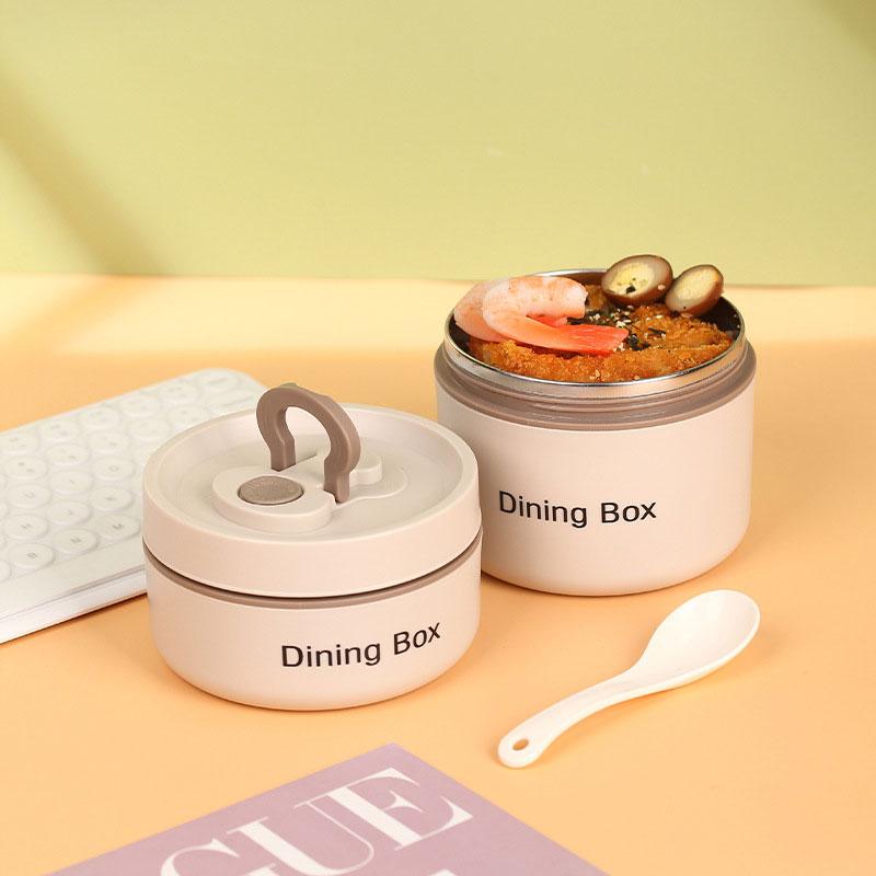 Mini Lunch Box 350ml Stainless Steel Insulation Lunch Box for Office Workers Soup Cup with Lid Lunch Box for Primary School Stud