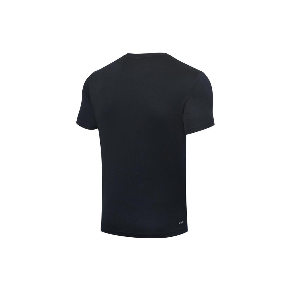 Li Ning Badminton Collection T Shirts Unisex Black Crew Neck Moderate Straight Fit AHST347-1