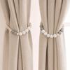 2Pcs Farmhouse Style Bead Curtain Buckles Handmade Curtain Tie Rope Curtain Decoration