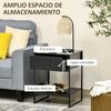 Nightstand Side Table With 1 Drawer And Storage Shelf For Bedroom Living Room Office 45x40x60 Cm Black