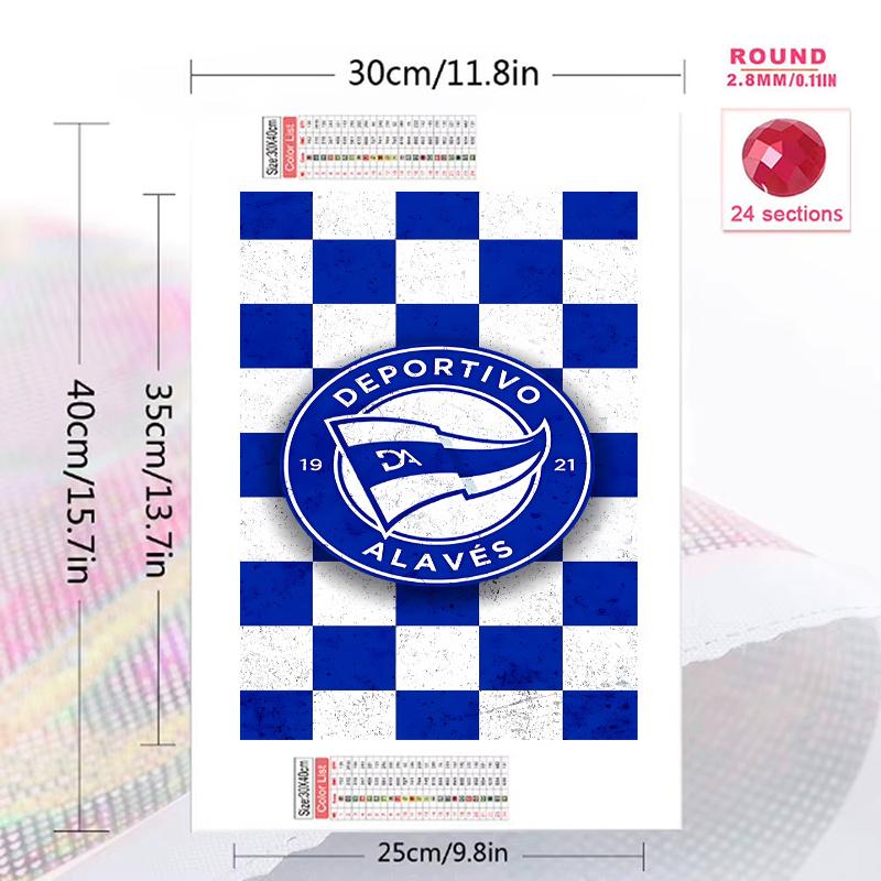 Deportivo Alaves 100% Round Full Drill 5D DIY Diamond Painting Embroidery Cross Stitch Rhinestone Decor