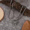 Nordic Viking Stainless Steel Engraved Raven Pendant New European & American Style Titanium Steel Men's Necklace Acces