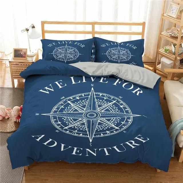 Design Anchor Bedding Set Quilt Cover Anchor Print Duvet Cover With Pillowcase 200X200 King Size Bedroom For Children Bed Cover