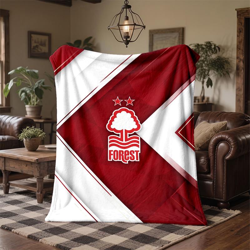 Nottingham Forest Theme Fleece Blanket Cozy Soft Plush Blanket For Bedroom Couch Travel
