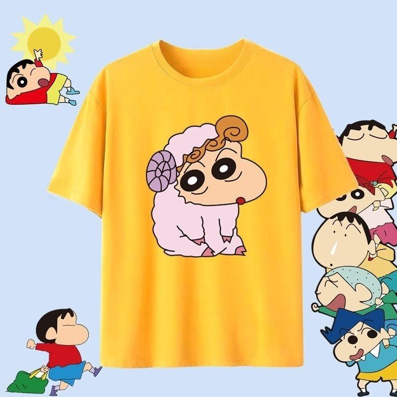 

Crayon Shin Chan Shinnosuke Shiro Kazama Print T Shirt Women Unisex Oversized Cute Cartoon Short Sleeve Casual Tee S