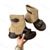 Fashion Women's Fashion Retro Design Open Toes Casual Cool Boots 2025 Summer New Comfortable Versatile Thick Soled Clip Toes Short Boots