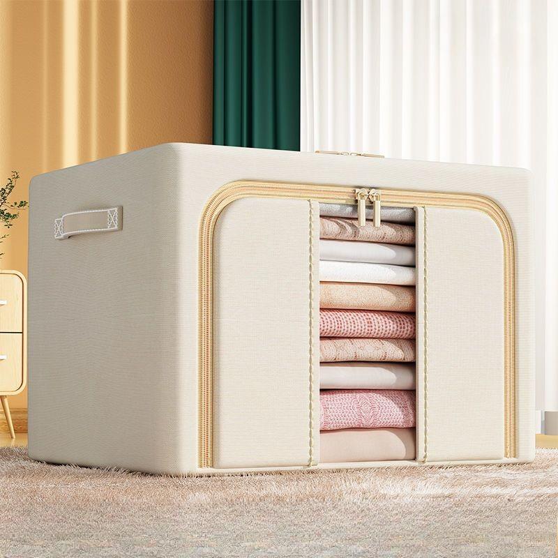 Transparent Clothing Cotton Quilt Storage Box Household Oxford Cloth Nylon Fabric Sorting and Storage Box Large Storage Box