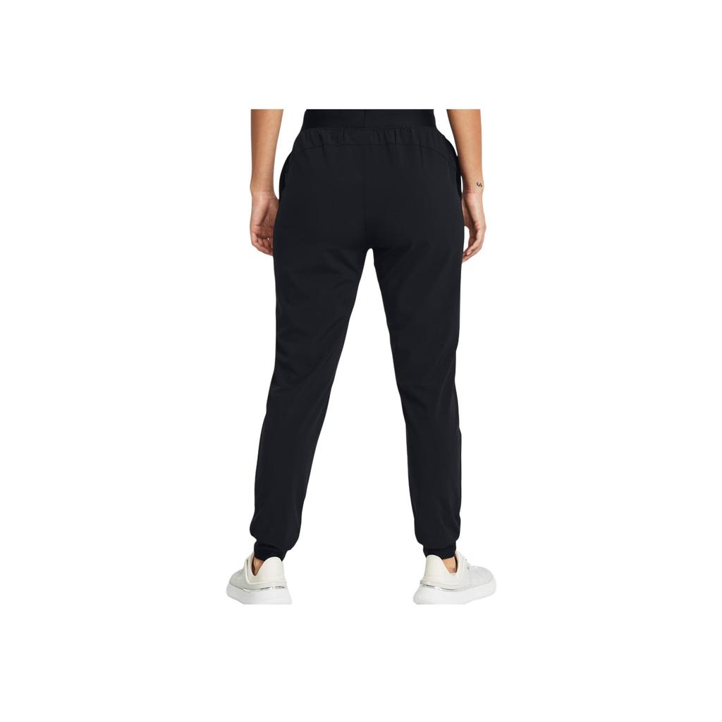 Under Armour Ua Armoursport High-Rise Webhose Einfarbig Mittelhoch Tailliert Konisch Gestrickte Sporthose Damen Hose Schwarz 1382727-001