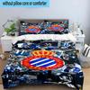 3PCS Football Espanyol Design Bedding Set,Including 1pc Duvet Cover And 2pcs Pillowcases Perfect for Bedroom, Dormitory, Fan Christmas gift