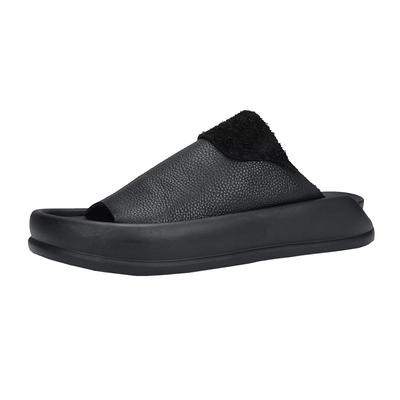 Fashion 2024 New Men's Head Layer Cowhide Slippers Fashion Causal Designer Solid Color Slipper Shoes Male Summer Dermis Flip Flops Man
