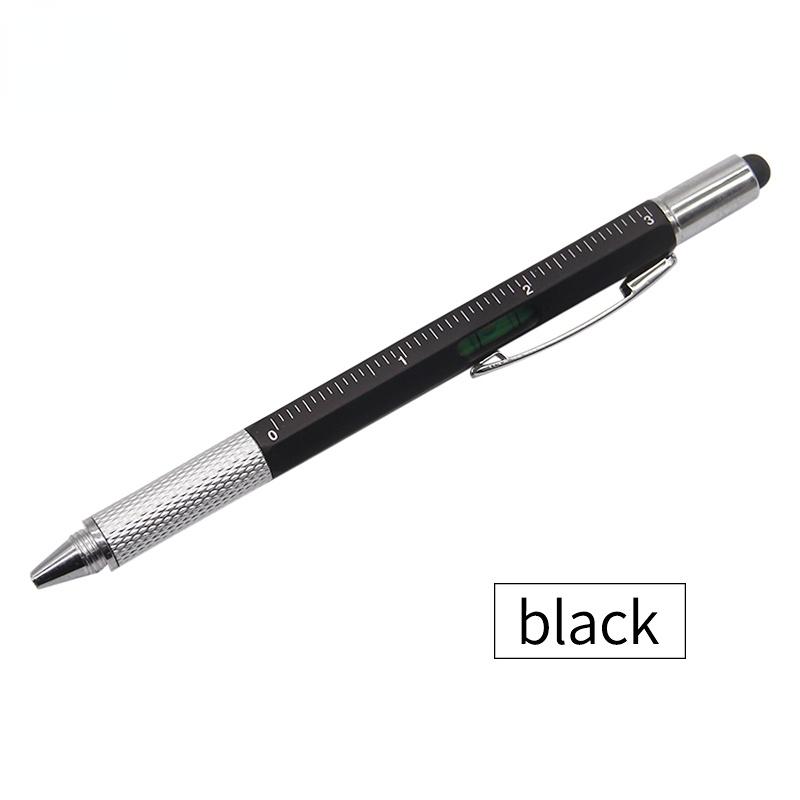 7 in1 Multifunction Ballpoint Pen with Modern Handheld Tool Measure Technical Ruler Screwdriver Touch Screen Stylus Spirit Level