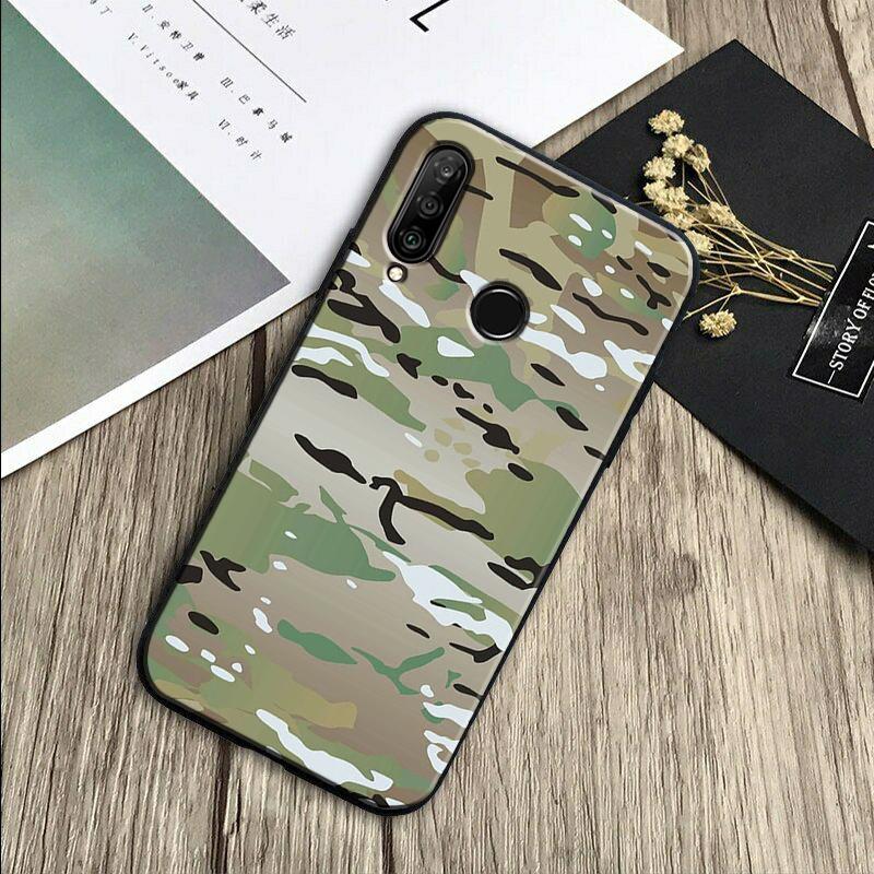 Military Army Camouflage Pattern For Huawei Nova Y70 Y91 Y61 Y72 Y73 Y90 Y60 3i 7i 8i 11 12i 9 10 SE P20 P30 Pro P40 Lite Case