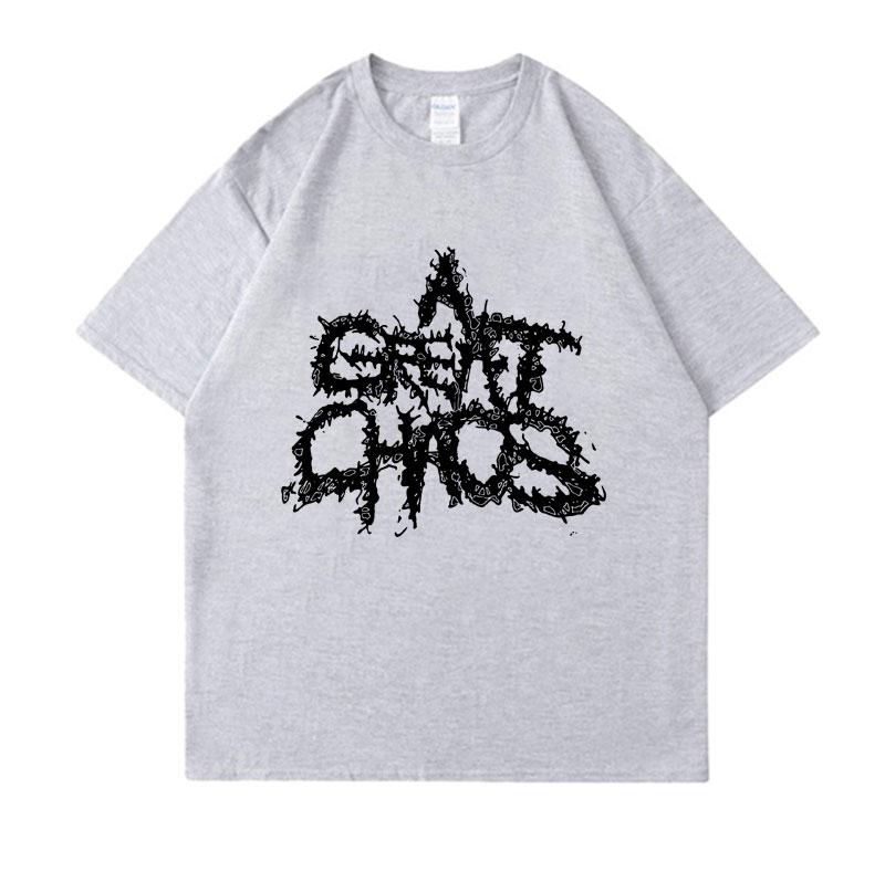Ken Carson A Great Chaos Spellout Graphic Tshirt Unisexs Clothing Vintage Hip Hop Tee Shirt Unisex 100 Cotton T Shirt Streetwear