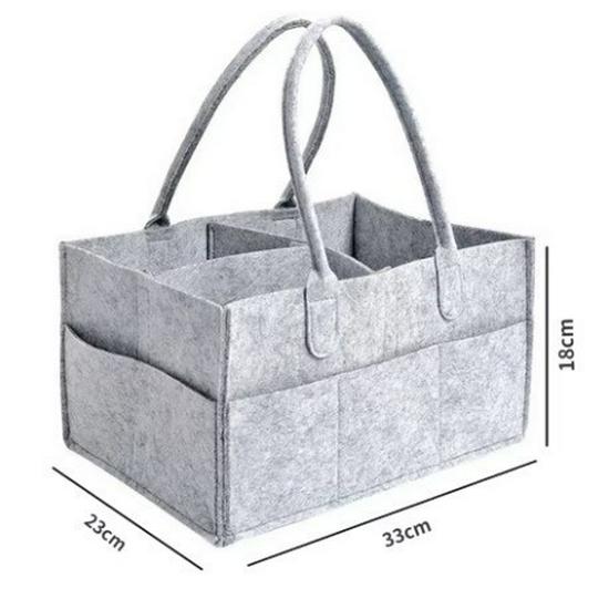 Multifunctional Outdoor Felt Diaper Bag - Foldable Handbag for Moms