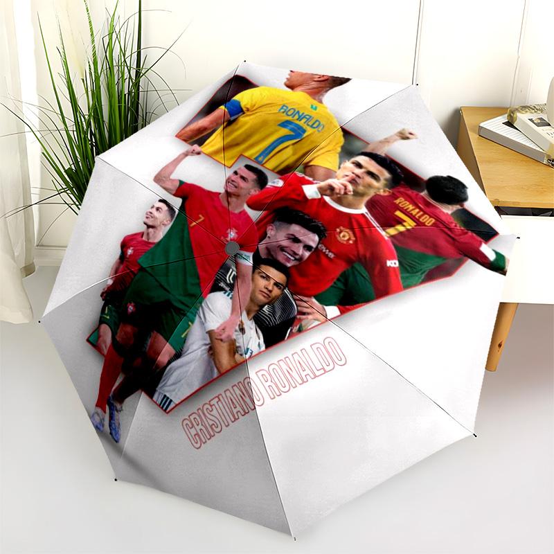 Ronaldo's Legacy Folding umbrella Portable Suitable for all seasons light printing Sun umbrella