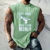 Men Sleeveless Muscle Tank Top Casual Loose Fit Workout Shirt Labor Day Graphic Print Comfortable Lightweight Fabric